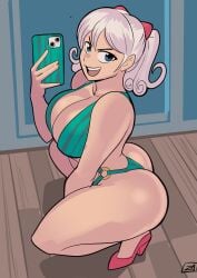 ass big_ass big_breasts breasts fat_ass female huge_ass original original_character tako_(zestysauce) watermelon_print zestysauce