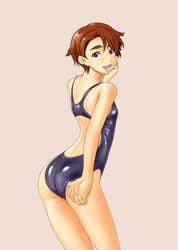 ai_tanabe artist_request brown_hair female planetes small_breasts swimsuit tagme tanabe_ai