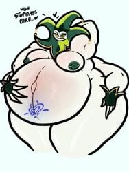 4_arms big_belly big_thighs branded demon femboy greenfuzzyboii helluva_boss male_only mammon_(helluva_boss) marking pregnancy pregnant_belly pregnant_male solo