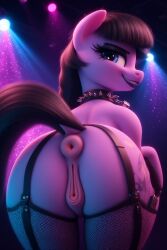 adult ai ai_art ai_assisted ai_generated animal animal_genitalia curvy emo female feral fishnets furry furry_female furry_only goth goth_girl half_feral metal my_little_pony neon neon_lights perfect_body pony redkane sexy stripclub stripes violation