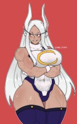 1girls 2d abs ass ass_bigger_than_head big_ass big_breasts big_butt big_thighs boku_no_hero_academia breasts breasts_bigger_than_head bunny_ears bunny_girl bunnysuit crossed_arms female fur gloves huge_ass huge_butt looking_at_another milf mirko miruko mr_foxy15 muscle_mommy muscles muscular muscular_female my_hero_academia red_eyes rumi_usagiyama smiling tanned tanned_body tanned_female tanned_skin teasing usagiyama_rumi white_hair