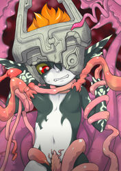 blush breasts female imp imp_midna j7w midna nintendo nude red_eyes solo sucking tentacle the_legend_of_zelda twilight_princess video_games