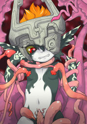 blush breasts female imp imp_midna j7w midna nintendo nude red_eyes solo sucking tentacle the_legend_of_zelda twilight_princess video_games