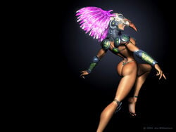 3d armor breasts casual female human hunter_(quake) joewilliamsen pale_skin quake quake_3 solo tagme unconvincing_armor