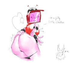 1girls ass ass_focus cap colored_sketch english_text female female_focus female_only forsaken_(roblox) guest_666_(forsaken) half-dressed half_naked half_nude lornan1hater panties panties_down roblox roblox_game roblox_girl robloxian robot robot_girl self_upload sketch tagme text tv tv_head veeronica