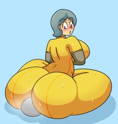 1female alternate_version_available anon ass ass_on_face ass_on_head between_ass between_buttocks big_ass big_butt blue_eyes blue_hair bulma_briefs bulma_briefs_(dragon_ball_super_superhero) buttcrush daisy-pink71 dragon_ball dragon_ball_super dragon_ball_super_super_hero facesitting femdom gumroad gumroad_reward head_between_ass head_between_cheeks huge_ass jumpsuit paid_reward sitting_on_another sitting_on_face sitting_on_person smothering smothering_ass sweaty sweaty_ass sweaty_body sweaty_butt yellow_jumpsuit