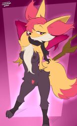 delphox from nintendo by amazinggwen