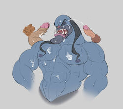 bara boner buff bukkake centaur cum cum_everywhere cumming disembodied_penis disney erection gay grey_background hercules_(disney) human interspecies male male_only muscles nessus nude penis phil philoctetes satyr simple_background taur yaoi