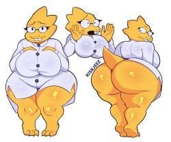 alphys from undertale by kiskjeez