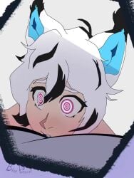 1boy 1girls 3:4 animated big_breasts blueparikeet bottomless breasts breasts_bigger_than_head cat_boy demon_girl english_text female femdom gigantic_breasts handjob head_in_breasts head_in_cleavage huge_breasts hyper_breasts hypnosis hypnotic_breasts hypnotized hypnotizing_viewer longer_than_10_seconds male malesub nude original penis ring_eyes shorter_than_30_seconds size_difference straight tagme thick_thighs thighhighs topless vertical_video video