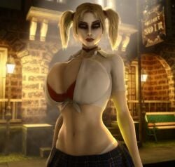 1girls 3d 3d_(artwork) abs alternate_breast_size big_breasts blonde-haired_female blonde_hair bra breasts choker cleavage clothed clothed_female detailed_background eye_contact female female_only gigantic_breasts hourglass_figure huge_breasts humanoid humanoid_female humanoid_only jeanette_voerman large_breasts looking_at_viewer malkavian midriff narrow_waist open_clothes open_shirt panties panty_peek red_bra red_choker shirt skirt slim_waist small_waist solo solo_female thin_waist thong twintails unbuttoned unbuttoned_shirt underwear upper_body vaako vampire vampire_girl vampire_the_masquerade vampire_the_masquerade_bloodlines visible_underwear whale_tail white_panties white_shirt world_of_darkness