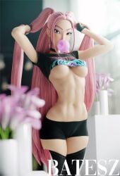 3d asian asian_female athletic athletic_female bare_midriff batesz black_boots boots booty_shorts breasts brown_eyes bubble_gum busty cameltoe choker crop_top eyeliner eyeshadow female female_focus female_only female_torso hourglass_figure human_female korean korean_female kpop_demon_hunters long_hair looking_at_viewer mira_(kpop_demon_hunters) narrow_waist pink_hair pinup pinup_pose short_shorts skin_tight skinny skinny_female slender_body slender_waist slim slim_waist standing stomach tagme thigh_boots toned toned_female underboob wide_hips