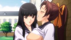 2girls animated female incest masturbation moaning multiple_girls oshioki_gakuen_reijou_kousei_keikaku screencap siblings sister sisters yuri