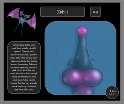 2014 balls bat erection feral fur male male_only mammal nintendo penis pokedex pokemon text video_games zekromlover zubat