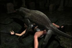 3d animated censored female komodo_dragon lizard monster penis rape restrained vaginal_penetration zoophilia