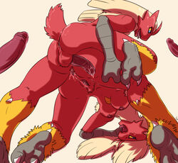 1boy 1girls anus blaziken breasts female female_blaziken femsub furry male male_blaziken maledom nintendo nipples nude penis pokemon pokemon_(species) pokephilia pussy straight video_games yellowpower