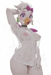 1female 1girls 2025 2025s ai ai-created ai_art ai_assisted ai_generated anthro anthro_female anthro_only anthrofied areola areolae avian avian_humanoid bedroom_eyes belly_button big_breasts bird bird_girl bird_humanoid bird_tail bow_tie bowtie bowtie_on_head breath breath_cloud breathing chicken chicken_girl chicken_humanoid choker clothing detailed_background digital_media_(artwork) earring earrings eye_shadow eyebrows eyelashes eyeshadow feather_hair feathers female female_anthro female_focus female_only five_nights_at_freddy's five_nights_at_freddy's:_security_breach fnaf fnaf_security_breach furry furry_female furry_only galliform gallus_(genus) glamrock_chica glamrock_chica_(fnaf) glowing_eyes green_earring green_earrings hair half-closed_eyes hand_behind_head heavy_breathing hi_res high_quality high_resolution highres illustrious_(stable_diffusion) karkinosai large_breasts lipstick looking_at_viewer makeup mascot_horror narrowed_eyes navel nipples no_humans no_pants open_beak open_mouth orange_beak pink_eye_shadow pink_eyeshadow pony_diffusion_(model) pony_diffusion_xl purple_bow_tie purple_bowtie purple_eyes purple_lipstick pussy scottgames security_breach seductive self_upload simple_background smile smiling smiling_at_viewer solo solo_female solo_focus stable_diffusion steel_wool_studios sweat sweatdrop sweatdrop_on_breasts sweatdrops sweatdrops_on_breasts sweating sweaty_body sweaty_breasts tail thick_breasts thick_thighs thighs tongue translucent translucent_clothing vagina video_games wet wet_body wet_clothes wet_clothing wet_feather wet_feathers wet_fur wet_shirt white_background white_body white_feather white_feather_hair white_feathers white_hair wide_hips