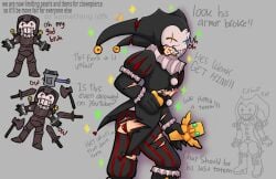 1boy anonymous_artist armor ass ass_focus bell boots buttplug buttplug_in_ass clown clownpierce color cracked_mask cuts defeated english_text fooledclown fooledclown_(artist) frills golden_apple grey_background jester jester_cap jester_hat jester_outfit lifesteal_smp light-skinned_male light_skin looking_at_viewer looking_back mask mcyt minecraft minecraft_youtubers ripped_clothing ripped_pants running self_upload sex_toy simple_background smile sweat sweatdrop tagme text torn_clothes torn_pants totem_of_undying twitch twitch.tv twitch_streamer twitter twitter_username unstable_universe weapon wounded youtube youtuber youtubers