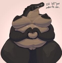 1girls big_breasts chubby chubby_female crocodile crocodilian doctordj huge_breasts thick_thighs valentine's_day voluptuous voluptuous_female
