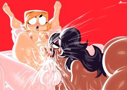 anal anal_sex big_ass big_breasts big_butt cartoon_network crossover debbie_turnbull milf ok_k.o.!_let's_be_heroes partial_male robotboy squirting threesome wilhamena yuri zapatounu