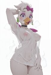1female 1girls 2025 2025s ai ai-created ai_art ai_assisted ai_generated anthro anthro_female anthro_only anthrofied areola areolae avian avian_humanoid bedroom_eyes belly_button big_breasts bird bird_girl bird_humanoid bird_tail bow_tie bowtie bowtie_on_head breath breath_cloud breathing chicken chicken_girl chicken_humanoid choker clothing detailed_background digital_media_(artwork) earring earrings eye_shadow eyebrows eyelashes eyeshadow feather_hair feathers female female_anthro female_focus female_only five_nights_at_freddy's five_nights_at_freddy's:_security_breach fnaf fnaf_security_breach furry furry_female furry_only galliform gallus_(genus) gigantic_breasts glamrock_chica glamrock_chica_(fnaf) glowing_eyes green_earring green_earrings hair half-closed_eyes hand_behind_head heavy_breathing hi_res high_quality high_resolution highres huge_breasts illustrious_(stable_diffusion) karkinosai large_breasts lipstick looking_at_viewer makeup mammal mascot_horror narrowed_eyes navel nipples no_humans no_pants open_beak open_mouth orange_beak pink_eye_shadow pink_eyeshadow pony_diffusion_(model) pony_diffusion_xl purple_bow_tie purple_bowtie purple_eyes purple_lipstick pussy scottgames security_breach seductive self_upload simple_background smile smiling smiling_at_viewer solo solo_female solo_focus stable_diffusion steel_wool_studios sweat sweatdrop sweatdrop_on_breasts sweatdrops sweatdrops_on_breasts sweating sweaty_body sweaty_breasts tail thick_breasts thick_thighs thighs tongue translucent translucent_clothing vagina video_games wet wet_body wet_clothes wet_clothing wet_feather wet_feathers wet_fur wet_shirt white_background white_body white_feather white_feather_hair white_feathers white_hair wide_hips