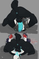 2boys anus ass balls dialogue english_text feet gay male male/male male_focus male_only mating_press onomatopoeia orca pawjobfreak paws penis plap protogen roblox roblox_avatar robloxian source_request text