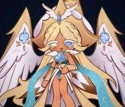 1boy 1cuntboy angel angel_wings blush blushing_male braid braided_bangs braids clothed clothes clothing cone_hat cookie_run cookie_run_kingdom cuntboy gem gem_on_chest gem_on_forehead gem_on_head gem_on_wings ice_cream_cone ice_cream_cone_hat koiipomd light-blue_eyes long_hair long_hair_male mark_on_forehead open_eyes orange_body orange_skin orange_skinned_male pure_vanilla_cookie smile smile_at_viewer smiley_face smiling smiling_at_viewer solo solo_cuntboy solo_focus solo_male vanussy white_eyebrows white_eyelashes yellow_eyes yellow_eyes_male yellow_hair yellow_hair_male