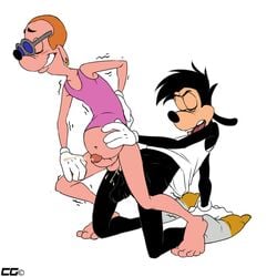 2boys an_extremely_goofy_movie anal anal_sex anthro balls bottomless canine crazedg cum cum_in_ass cum_inside cum_while_penetrated disney duo ear_piercing eyewear fur furry gay glasses male male_only mammal max_goof penetration penis piercing plain_background robert_zimmeruski socks yaoi