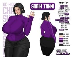 athletic_wear big_breasts female female_only fingerless_arm_sleeves fully_clothed height hijoobs oc palette personality wide_hips