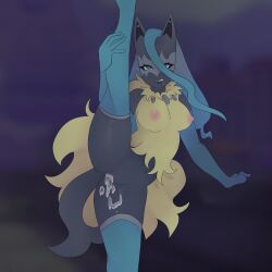 after_sex after_vaginal breeding coomerracoon cum cum_in_pussy cum_inside cum_on_body cum_on_lower_body cumshot female_furry furry internal_cumshot lucario mega_evolution mega_lucario_z pokemon pokemon_(species) pokemon_legends:_z-a pokephilia standing_on_one_leg standing_sex standing_split sweat vagina