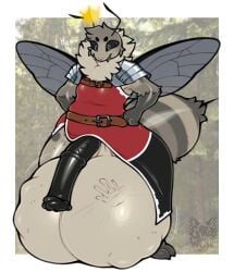 absurd_res animal_genitalia animal_penis anthro armor arthropod arthropod_abdomen balls bee bee_(mal.) belt big_balls brown_body brown_fur claws cloak clothed clothing cock_vore equine_genitalia equine_penis fangs fur garedwolf genitals glistening glistening_body glistening_genitalia gradient_body gradient_fur hair hi_res huge_balls hymenopteran hyper hyper_balls hyper_genitalia insects male multicolored_body multicolored_fur penile penis solo stinger teeth text thick_thighs vein veiny_penis vore wide_hips wings