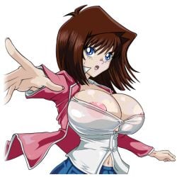 anzu_mazaki big_breasts bimbo breasts brown_hair female gigantic_breasts huge_breasts huge_nipples large_breasts mazaki_anzu nipples school_uniform schoolgirl tea_gardner yu-gi-oh! yu-gi-oh!_duel_monsters