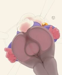 5:6 afro against_surface anthro anus arryn_(kureto) ass ass_on_glass backsack balls balls_on_glass balls_outline barely_visible_anus big_balls big_butt bottomwear bovid bulge butt_focus caprine chair chair_grab clothed clothing detailed_bulge digital_media_(artwork) ear_piercing faceless_character faceless_male femboy fur furniture genital_outline genitals glass glass_surface grabbing_object grey_clothing grey_leggings grey_legwear hair hi_res hoodie jewelry kureto leggings legwear low-angle_view male mammal on_glass penis penis_outline piercing pink_body pink_fur rear_view sheep simple_background sitting small_tail solo tail thick_thighs tight_bottomwear tight_clothing topwear translucent translucent_clothing white_background white_hair worm&#039;s-eye_view