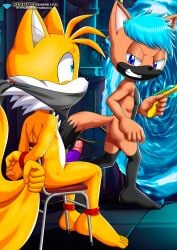 2boys anthro ass barefoot bbmbbf bondage diamond_level erection feet gag gagged gay male male/male male_only mobian_(species) mobius_unleashed original_character palcomix penis pietros_secret_club rope rope_bondage sega sonic_(series) sonic_the_hedgehog_(series) tails tails_the_fox teeth vibrator vibrator_on_penis yaoi