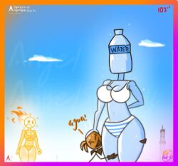 big_breasts bikini object_head water