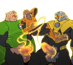 3boys alien arkillo dc dc_comics gag gagged gay green_lantern green_lantern_(series) hyenaface kilowog larfleeze male male_only maledom orange_lantern orange_lantern_corps orange_lantern_ring penis power_ring ring sinestro_corps tagme yaoi yellow_lantern