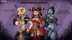 alexstrasza big_breasts clothed human_mage jaina_proudmoore rotei sylvanas_windrunner warcraft world_of_warcraft