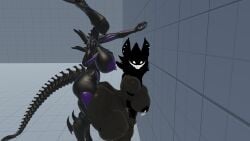 alien alien_queen backrooms cryptiacurves fur smiler_(the_backrooms) the_backrooms vrchat vrchat_avatar wall wall_fucking xenomorph xenomorph_queen