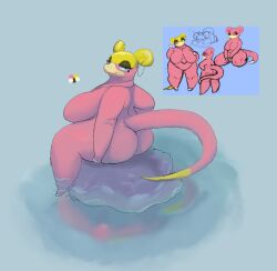 artesjsc ass big_ass big_breasts breasts bubble_butt cleavage female galarian_slowpoke generation_1_pokemon huge_ass huge_breasts pokemon pokemon_(species) rock scalie sitting sitting_on_rock slowpoke tagme thick_thighs water wide_hips