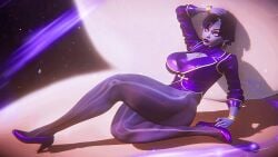 1girls 3d 3d_render awoken bungie destiny_(game) destiny_(video_game) destiny_2 female glowing goth goth_girl high_heels laying_on_floor legs pantyhose sitting sonicfreak sonikku_(sonicfreak) thick_legs thick_thighs