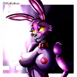 animatronic big_breasts bonnie_(fnaf) female five_nights_at_freddy's fnaf furry kakabus mtf_crossgender naked purple_skin robot