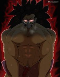 2boys anal black_hair breeding_slave cum_in_ass cumber dragon_ball dragon_ball_heroes gay glowing_eyes kuroubojin mask nude size_difference solo_focus steam super_dragon_ball_heroes tagme yaoi