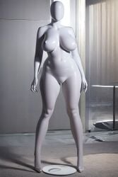 ai_generated faceless_character faceless_female female large_breasts mannequin object self_upload thick_thighs white_body