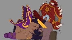 16:9 2022 4_arms 4_toes alternate_version_in_description anthro armor arthropod biped bodily_fluids bottomless chainmail chaos_star clothed clothing collar colored_nails duo endr404 erection facial_piercing feet futanari genital_fluids genitals gynomorph gynomorph/male headgear helmet humanoid insect_wings insects intersex intersex/male kiss_mark_on_balls kiss_mark_on_face kiss_mark_on_penis lepidopteran lepidopteran_wings male moth multi_arm multi_limb nails nose_piercing nose_ring nude penis piercing precum purple_nails purple_penis red_penis ring_piercing spiked_collar spikes symbol toes widescreen wings