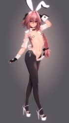 9hj6u astolfo_(fate) fate/grand_order fate_(series) femboy high_heels reverse_bunnysuit trap