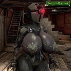 1girls 3d 3d_animation almightypatty assaultron fallout fallout_4 female female_focus female_only large_breasts robot robot_girl robot_humanoid sound tagme video