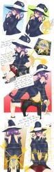 2girls ass ass_on_face big_ass big_butt blair_(soul_eater) blush blushing facesitting fart fart_cloud fart_fetish fart_torture farting_on_face lazei maka_albarn purple_hair skirt soul_eater yuri