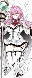 ai_generated big_breasts big_thighs female female_only flare_arlgrande_jioral green_eyes kaifuku_jutsushi_no_yarinaoshi large_breasts large_thighs panties_aside pink_hair pixai pixiv princess redo_of_healer shiokonbu shiokonbu_art_style visible_underwear