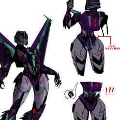 alien alien_girl ass_focus avian_humanoid buttocks cyberpunk fat_ass fembot futuristic gothic hips hips_wider_than_shoulders hourglass_figure jetpack mechanical slipstream tail_feathers thicc thicc_thighs thighs transformers transformers_animated transformers_rise_of_the_beasts turian