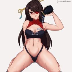 1girls beidou_(genshin_impact) female genshin_impact shadertoons solo solo_female tagme